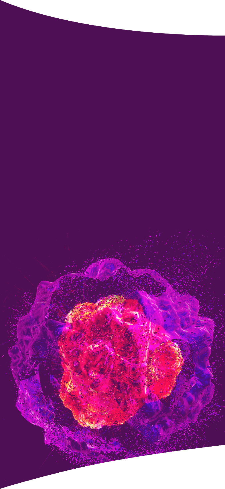 Cell on purple background